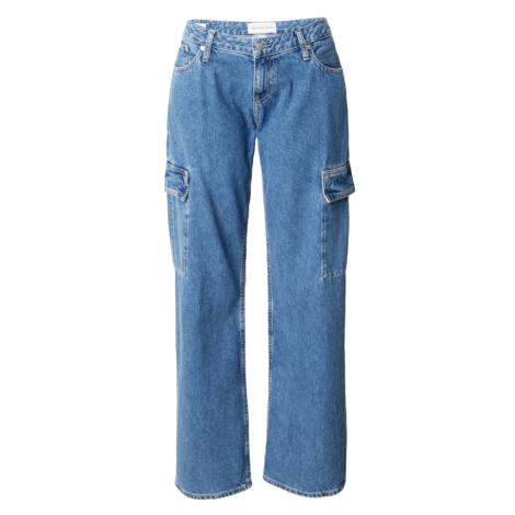 Calvin Klein Jeans Rifľové kapsáče  modrá denim