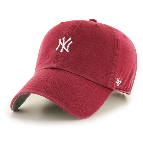 Čiapka 47brand New York Yankees červená farba, s nášivkou 47 Brand