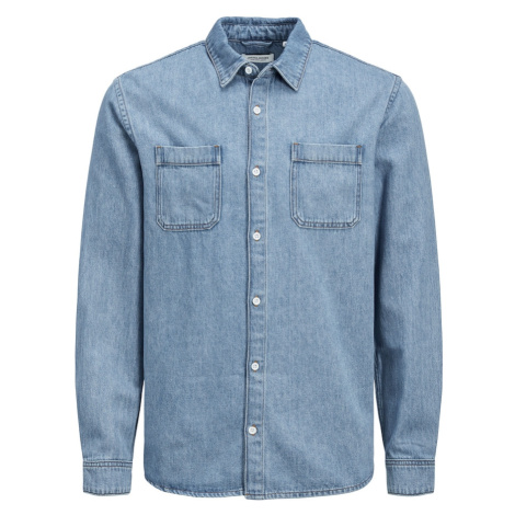 JACK & JONES Košeľa 'Jeff'  modrá denim