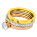 Linda's Jewelry Sada prsteňov Triple Shiny chirurgická oceľ IPR032-54 Veľkosť: 52