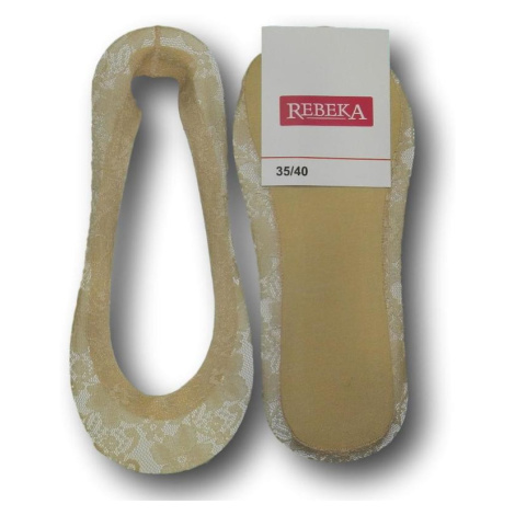 Dámske ponožky baleríny - silikón, čipka 1092 Univerzální
