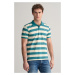 POLOKOŠEĽA GANT HEAVY WASHED STRIPED POLO OCEAN TURQUOSIE