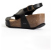 Bayton Remienkové sandále 'Rea'  svetlosivá / čierna
