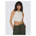 Biele dámske crop top tielko ONLY Vilma