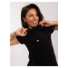 Black women's T-shirt with BASIC FEEL GOOD patch