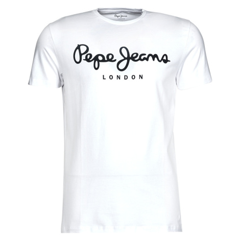 Pepe jeans  ORIGINAL STRETCH  Tričká s krátkym rukávom Biela