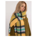 Dark yellow women's scarf with fringe