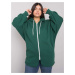 TMAVOZELENÁ BASIC MIKINA ELLA SO ZAPÍNANÍM NA ZIPS RV-BL-7282.22P-DARK GREEN