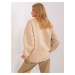 Béžová oversize mikina s nápisom EM-BL-617-13.98P-beige