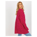 Fuchsia openwork cardigan with the addition of wool