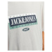 JACK & JONES Tričko 'COBIN'  béžová / námornícka modrá / zelená / biela