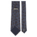 John & Paul Modrá kravata s hnedými kvetmi John & Paul z viskózy a hodvábu