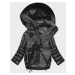 Voľná čierna dámska netopieria bunda (750ART)