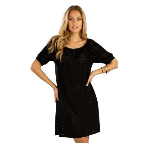 Litex Dámske šaty s krátkym rukávom 5E026 čierna