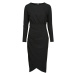 Karl Lagerfeld  LONG SLEEVE JERSEY DRESS  Krátke šaty Čierna