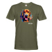 Pánské tričko s potlačou plemena Bloodhound s voliteľným menom