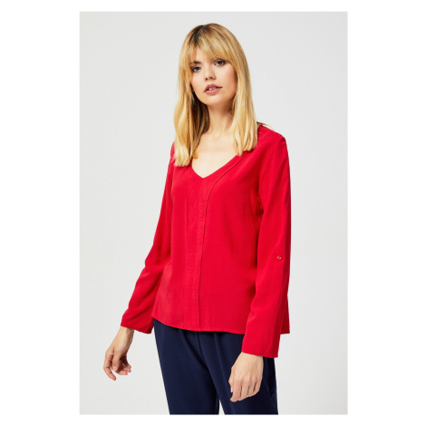 Shirt with decorative front - red Moodo