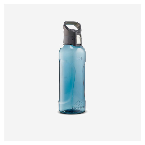 Turistická plastová fľaša MH500 s rýchlouzáverom 0,8 litra modrá QUECHUA