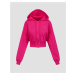 Dámska Ružová Mikina Adidas By Stella Mccartney Asmc Crop Hoodie