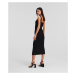 Šaty Karl Lagerfeld Gathered Stretch Dress Black