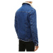 Modrá pánska džínsová bunda s kožušinkou TX3344