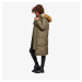 Bunda Urban Classics Ladies Oversize Faux Fur Puffer Coat Darkolive/ Beige