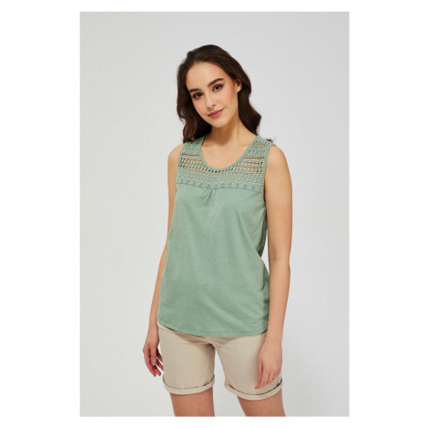 Top with openwork decoration - olive Moodo
