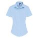 Premier Workwear Dámska bavlnená košeľa s krátkym rukávom PR346 Pale Blue -ca. Pantone 2717C