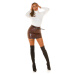 Sexy Koucla Miniskirt leather look with belt silver Einheitsgroesse