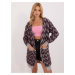 Dark purple women's cardigan without fastening