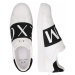 ARMANI EXCHANGE Slip-on obuv  biela / čierna