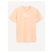 Svetlo oranžové bavlnené tričko Celio Cecarto Sunshine