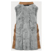 Elegantní vesta v barvě z eko kůže a kožešiny Hnědá XL (42) model 15831743 - S'WEST