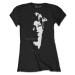 RockOff Dámske bavlnené tričko Amy Winehouse: Portrét - čierne
