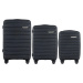 ČIERNA 3DIELNA SADA KUFROV WINGS MUR01 3, SET OF 3 WINGS POLIPROPYLEN SUITCASES L,M,S BLACK