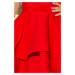 Červené dámske dvojito rozšírené šaty s čipkovou vrchnou časťou model 6361545