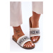 Cork sandals with crystals white Be Nice