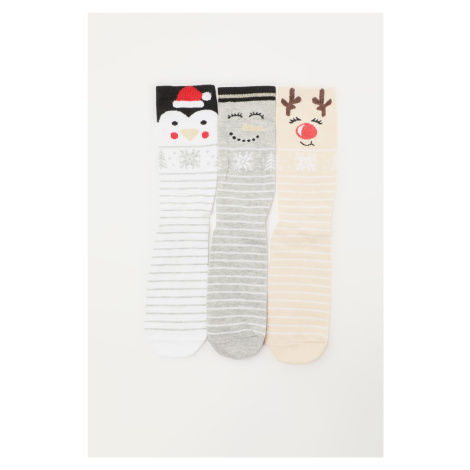 Trendyol Multicolored 3-Pack Christmas Themed Socks