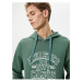 Koton College Printed Hoodie Hooded Kangaroo Pocket Detail