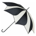 Blooming Brollies Dámsky palicový vystreľovací dáždnik Black and Cream Swirl Umbrella EDSSWB/C