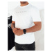 Pánske tričko s potlačou bielej farby Dstreet RX5475