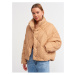 Dilvin 60324 Quilted Inflatable Coat-camel