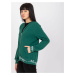 Women's dark green cotton sweatshirt type bomber