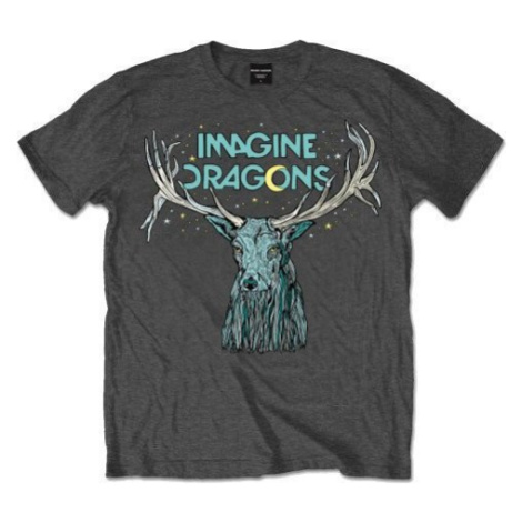 Imagine Dragons Tričko Elk in Stars Unisex Charcoal Grey