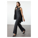 Trendyol Anthracite Stripe Detailed Long Winter Overalls