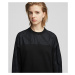 Šaty Karl Lagerfeld Logo Poplin Sleeve Sweatdress Čierna
