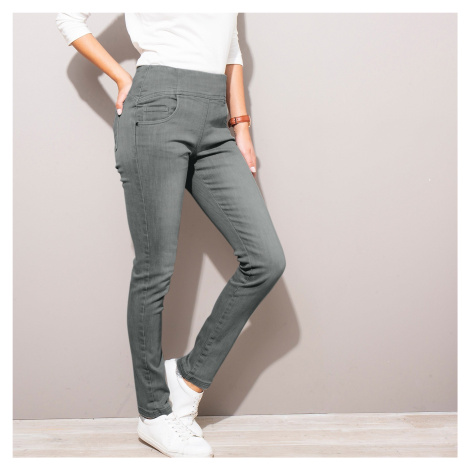 Sivé dámske jeggings
