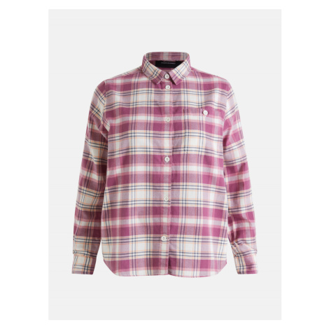 Košeľa Peak Performance W Cotton Flannel Shirt Ružová