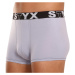 3PACK pánske boxerky Styx športová guma sivé (G10676767)