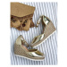 Zlaté sandálové espadrilky AVALON*